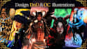 draw dnd character art , your oc and bg3 characters