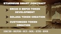 create and deploy erc20, bep20, sui token with a smart contract for eth, sol
