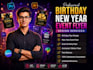create amazing birthday flyer new year event, event flyer, animated motion flyer