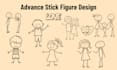 design stickman and stick figure scene illustrations