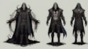 do a fantasy horror character logo and portrait