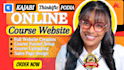 online course website thinkific website kajabi course website podia teachable