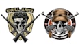 make custom skull military veteran logo