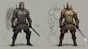 do concept art and character design full body action style