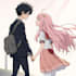 draw a couple illustration in anime style
