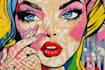 draw a retro pop art roy lichtenstein style
