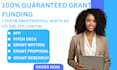 do pitch deck, rfp, non profit grant, women, startup grants