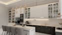 design kitchen interior and 3d rendering realistic