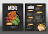 design a creative food or catering menu flyer