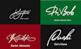 do  handwritten luxury calligraphy, cursive, signature logo