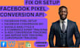 set up or fix facebook pixel error ga4 and conversion API for ecommerce tracking