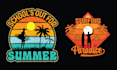 create t shirt summer beach logo