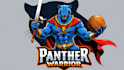 do modern panther warrior mascot logo