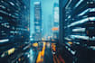 do cyberpunk scifi futuristic city