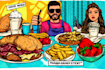 make a food pop art illustration