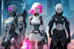 draw sci fi , cyberpunk , mecha, fantasy character design