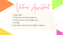 be your ideal virtual assistant in spanish