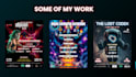 create custom album covers and edm event flyers