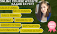 kajabi website design landing page podia thinkific online course funnel teachabl