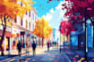 make vector landscape, illustrations, background and scenery