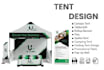 design printable tent, table cover, flag, rollup banner
