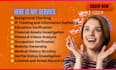 do social media investigation, USA person background checks, osint, detective
