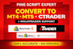 code tradingview pine script into ninjatrader strategy, mt5, mt4 and ctrader bot