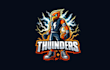 do custom thunder mascot logo  powerful  unique design