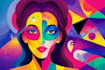 create magical abstract art, psychedelic, surrealism, cubism