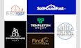 design a modern real estate, property, home, roofing logo