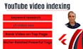 assist with trending keywords  youtube video indexing and yt end screen