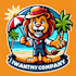 do lion summer holiday character mascot logo design