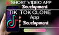 develop a tiktok clone app, short video or livestream app for android or ios