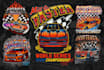 create vintage racing car illustration for tshirt and poster