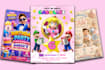 design creative kids birthday and party flyer or invitation