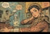 draw a retro vintage comic illustration