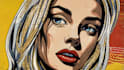 draw a retro pop art roy lichtenstein style