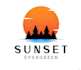 design a luxury sea beach and sunset logo