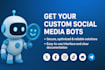 custom social media bot, twitter bot, tiktok bot, instagram bot, discord bot