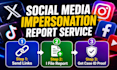 report fake impersonation accounts on social media case id