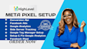 setup gohighlevel meta pixel facebook pixel conversion api google analytics