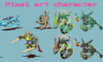 design pixel art character sprite animation 2d game character for game assets