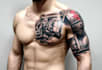 do premium trash polka design , sleeve tattoo