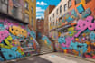 create unique street art graffiti collage