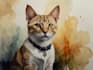 paint dog, cats, whatever pet portrait with watercolor