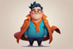 design a 2d cartoon character