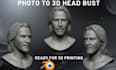 sculpt realistic 3d head, bust, statues, bust model , 3d face model for 3d print