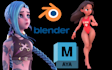 create rigged 3d stylized car toon character modeling and animate in blender