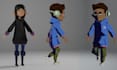 model retro ps1, ps2, psx, n64, y2k style low poly 3d game character model