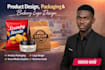 do product design, packaging, and design bakery logo